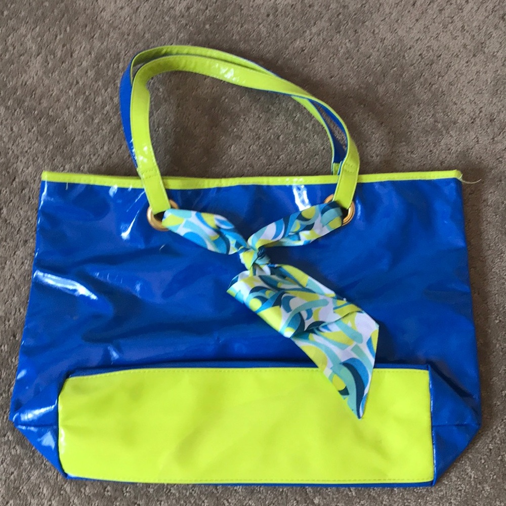 Taylor Swift blue/lime green tote bag